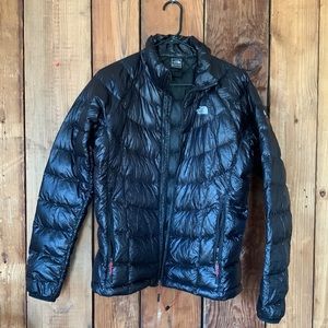 North Face light down jacket, black, size L